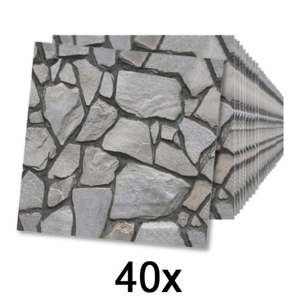 4x Papel pintado autoadhesivo con aspecto de roca Rock Wall (10 uds.) | ROCKWRAP